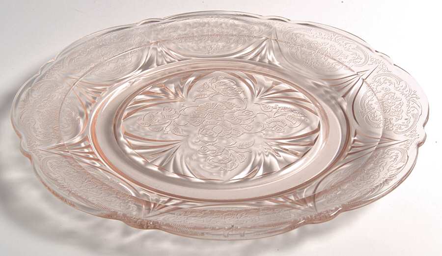 Royal Lace Pink Dinner Plate by Hazel-Atlas-1