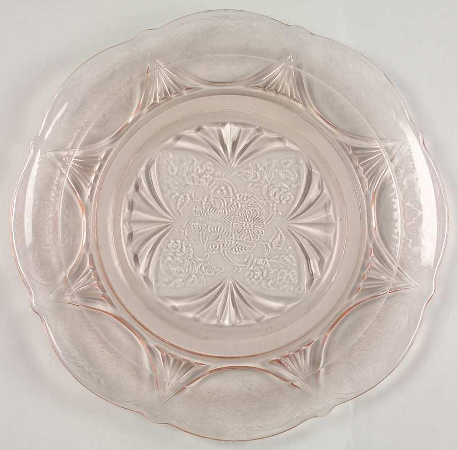 Royal Lace Pink Luncheon Plate by Hazel-Atlas-1