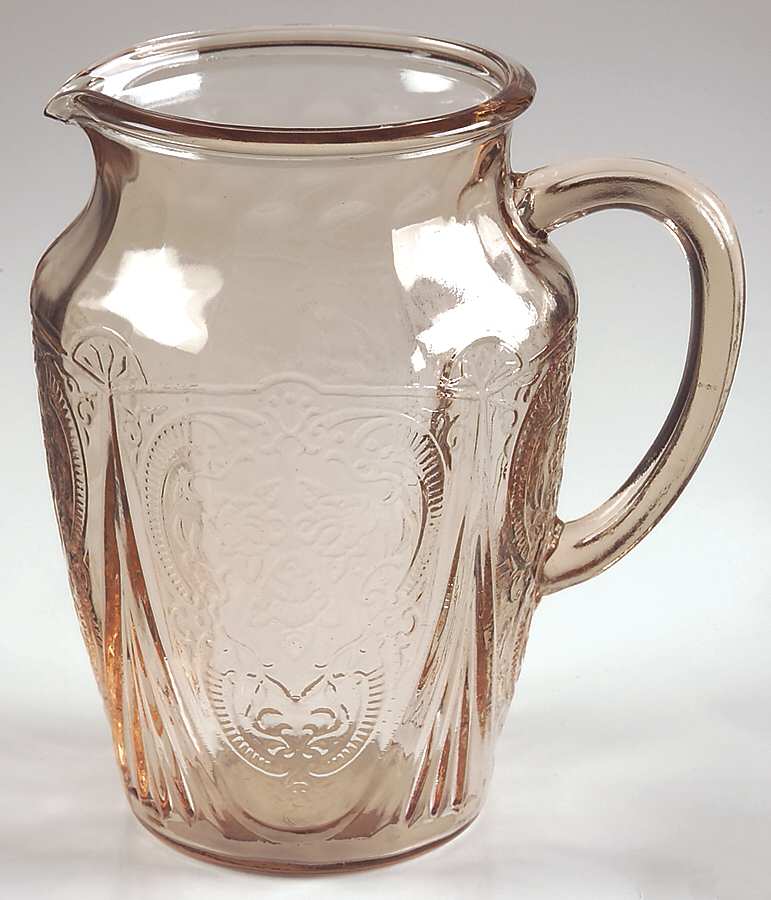 Royal Lace Pink 64 Oz Pitcher by Hazel-Atlas-1