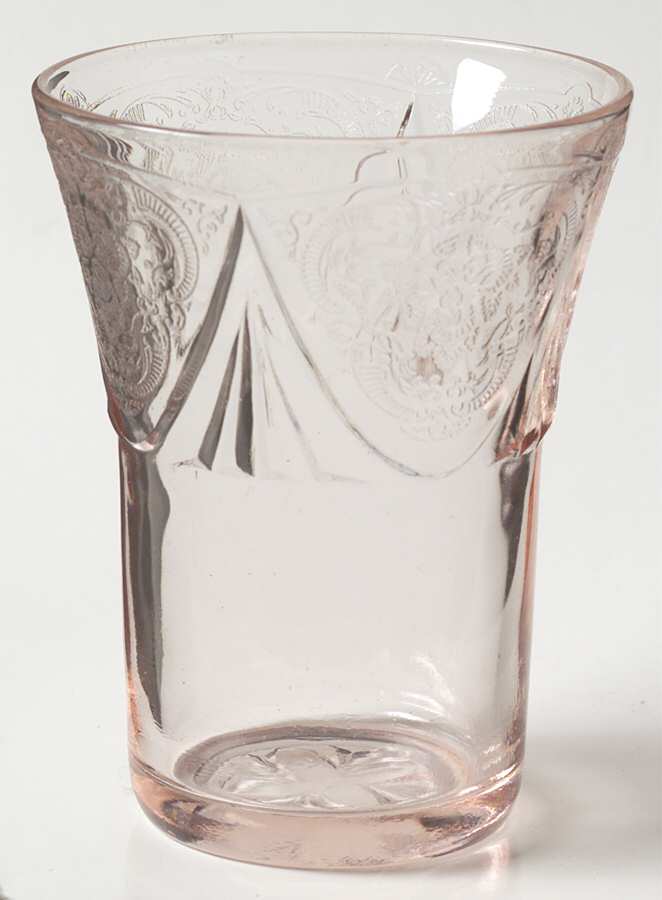 Royal Lace Pink 5 Oz Flat Tumbler by Hazel-Atlas-1