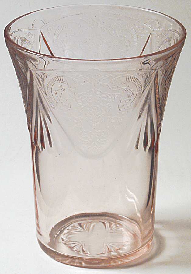 Royal Lace Pink 9 Oz Flat Tumbler by Hazel-Atlas-1