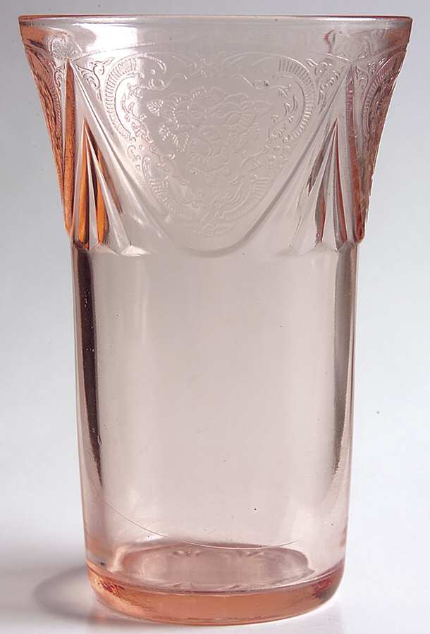 Royal Lace Pink 12 Oz Flat Tumbler by Hazel-Atlas-1