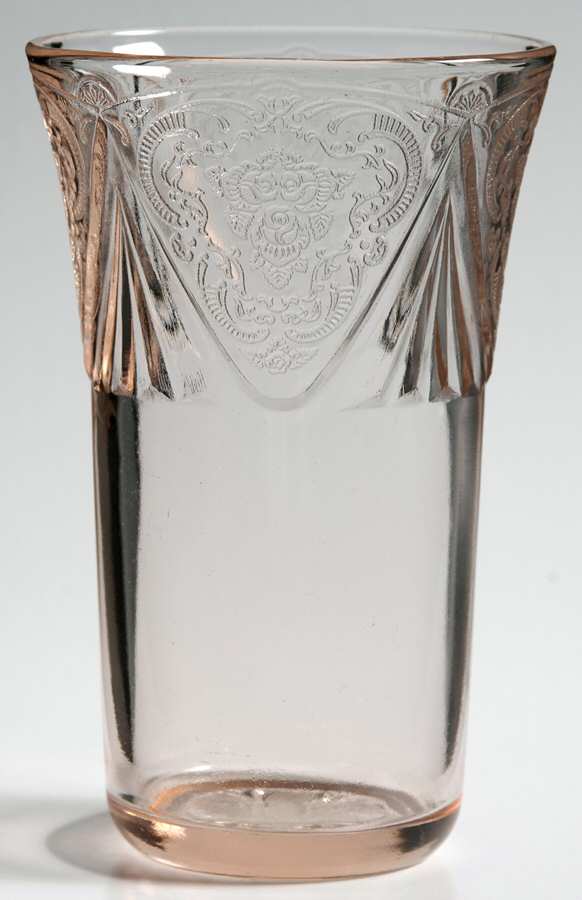 Royal Lace Pink 10 Oz Flat Tumbler by Hazel-Atlas-1