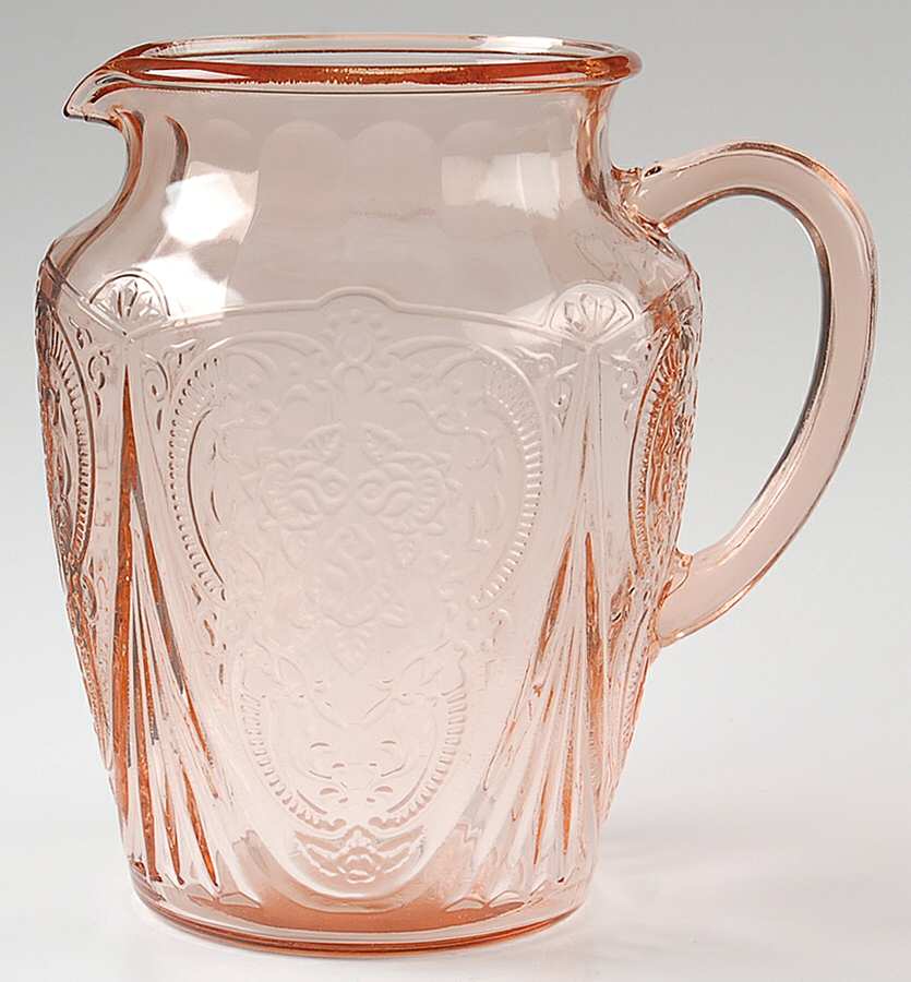 Royal Lace Pink 86 Oz Pitcher by Hazel-Atlas-1
