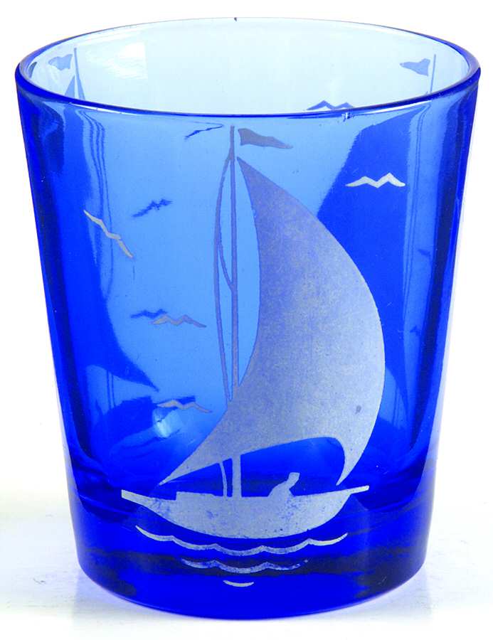 Ships Blue with White Old Fashioned by Hazel-Atlas-1
