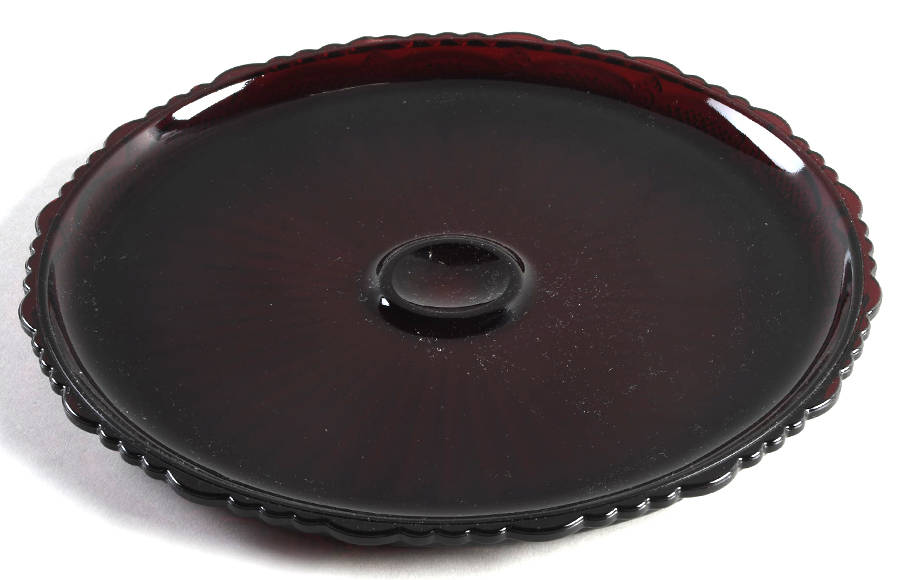 Cape Cod Ruby Tray for Chip & Dip Set by Avon-1