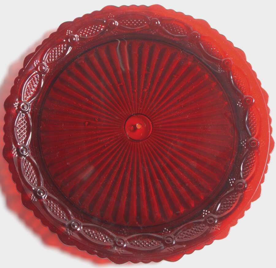 Cape Cod Ruby 2 Tier Serving Tray Bottom Plate Only by Avon-1