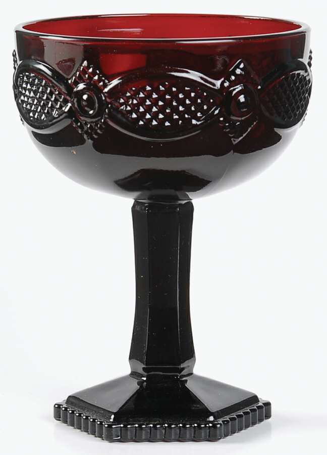 Cape Cod Ruby Champagne/Tall Sherbet by Avon-1