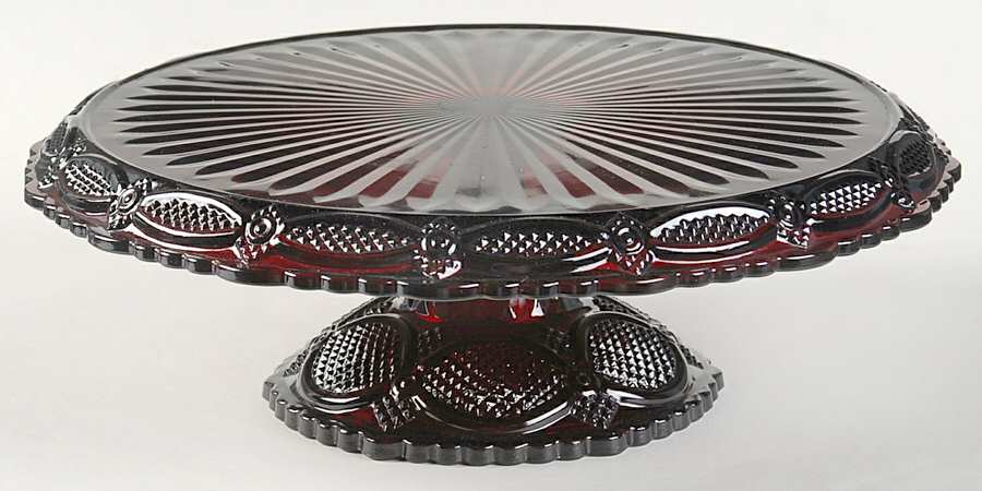 Cape Cod Ruby Round Cake Stand by Avon-1