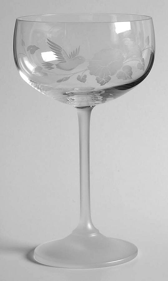 Hummingbird Champagne/Tall Sherbet by Avon-1