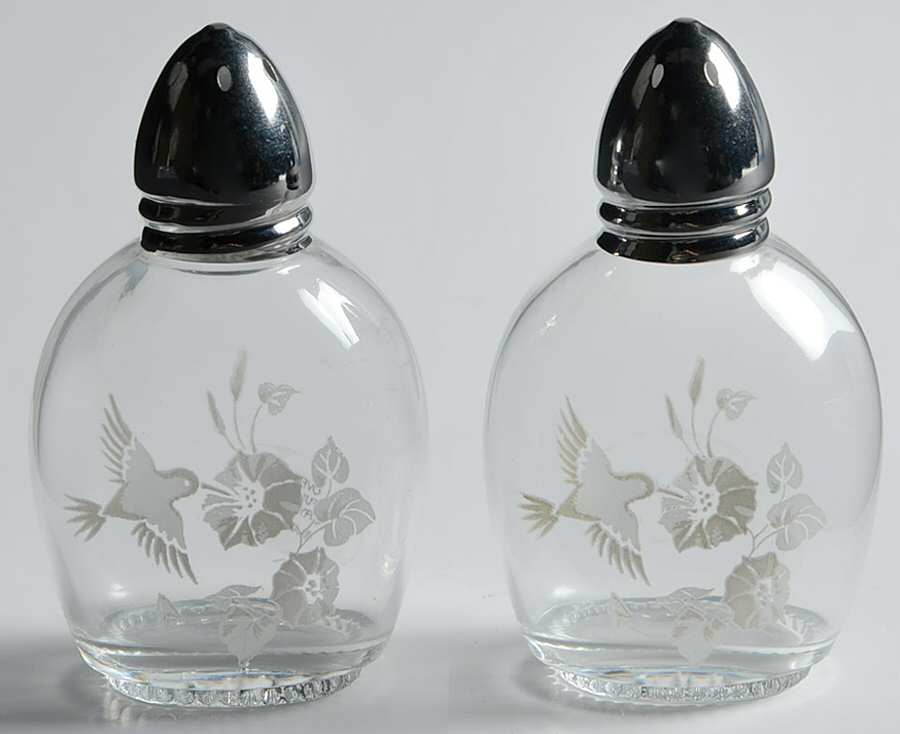 Hummingbird Shaker Set w/Metal Lids by Avon-1