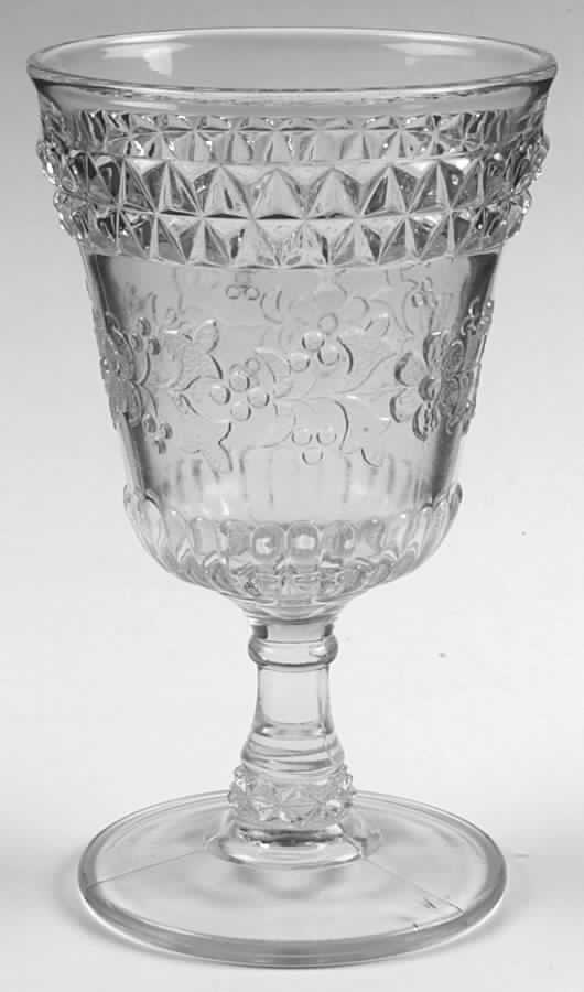Wildflower Clear Water Goblet by Adams & Co-1