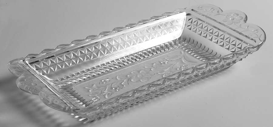 Wildflower Clear Pickle Dish by Adams & Co-1