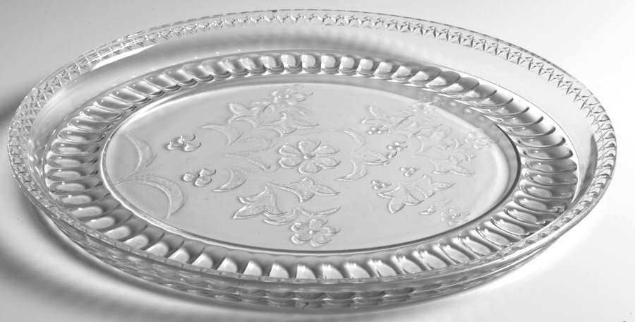Wildflower Clear 12" Oval Platter by Adams & Co-1