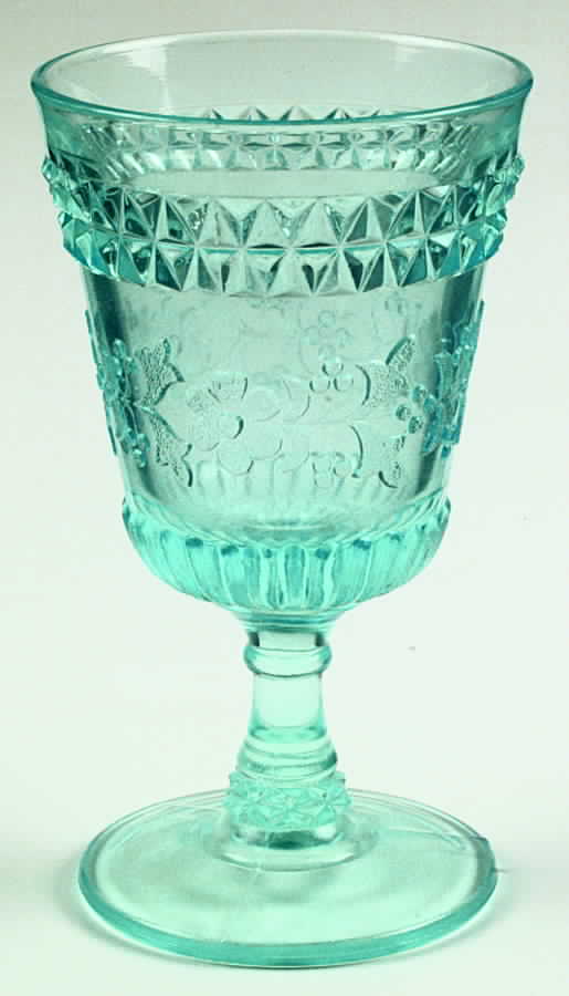 Wildflower Blue Water Goblet by Adams & Co-1