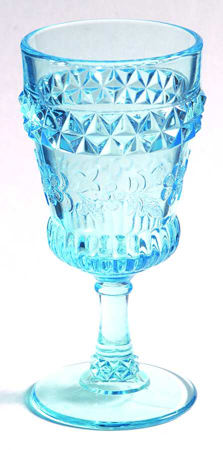 Wildflower Blue Wine Glass by Adams & Co-1