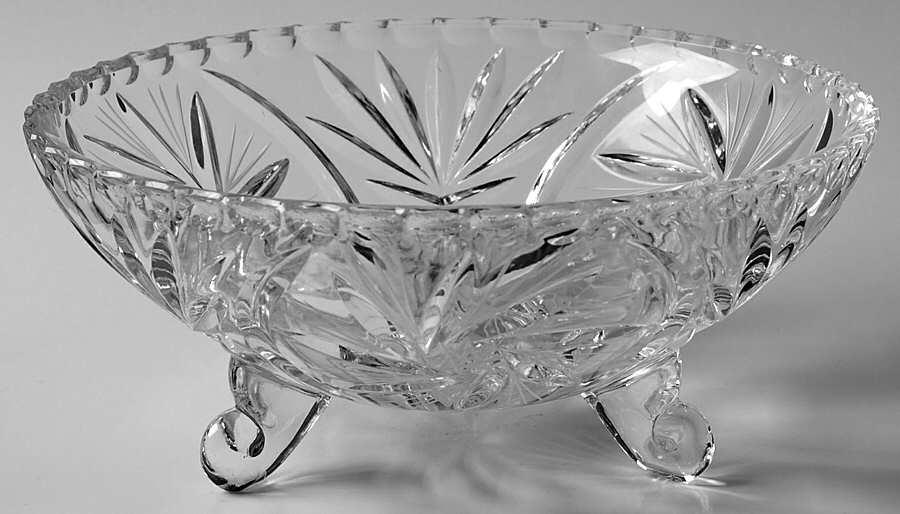 Pinwheel 8" 3-Toed Footed Bowl by American Cut-1