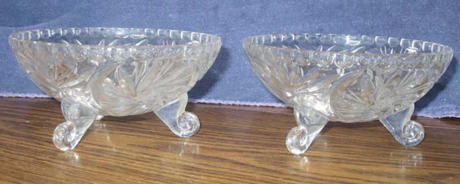 Pinwheel 6" 3-Toed Footed Bowl by American Cut-1