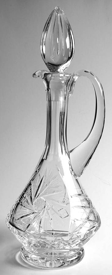 Pinwheel Handled Wine Decanter & Stopper by American Cut-1