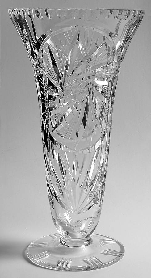 Pinwheel 12" Flower Vase by American Cut-1