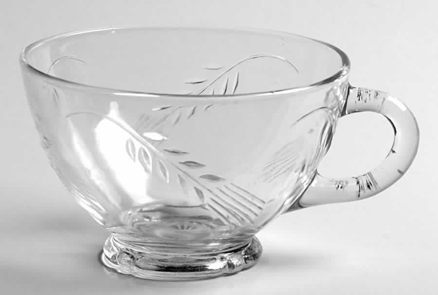 Sheaves of Wheat Crystal Cup Only by Anchor Hocking-1