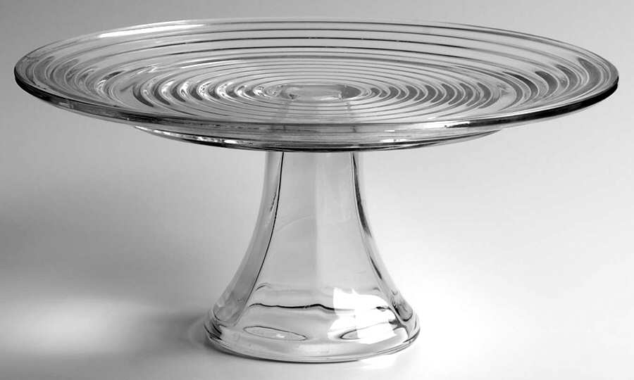 Park Avenue Clear 10" Diameter Pedestal Cake Stand by Anchor Hocking-1
