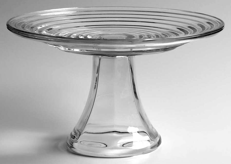 Park Avenue Clear 8" Diameter Pedestal Cake Stand by Anchor Hocking-1