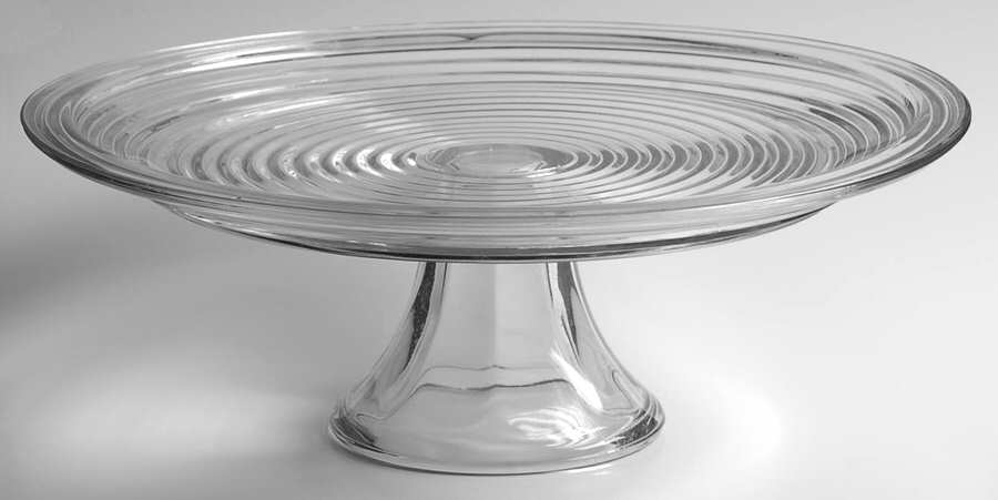 Park Avenue Clear 12" Diameter Cake Stand/Pedestal by Anchor Hocking-1