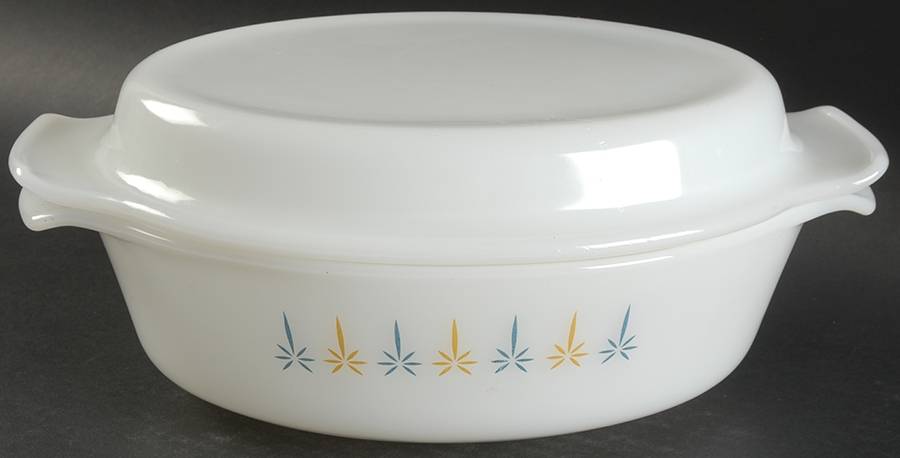 Candle Glow 1.5 Quart Oval Covered Casserole by Anchor Hocking-1