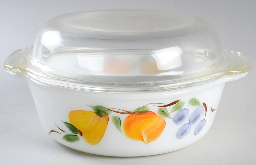 Fruit 2 Qt Round Covered Casserole by Anchor Hocking-1