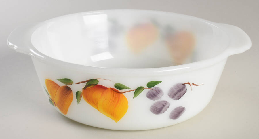 Fruit 2 Quart Round Covered Casserole, No Lid by Anchor Hocking-1