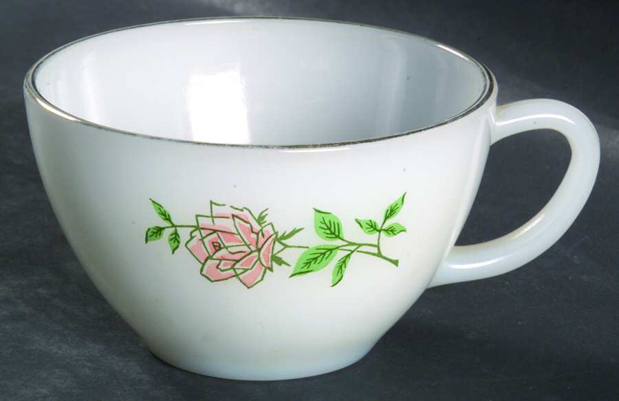 Anniversary Rose Cup Only by Anchor Hocking-1