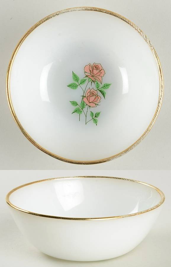 Anniversary Rose Small Fruit Dessert Bowl by Anchor Hocking-1