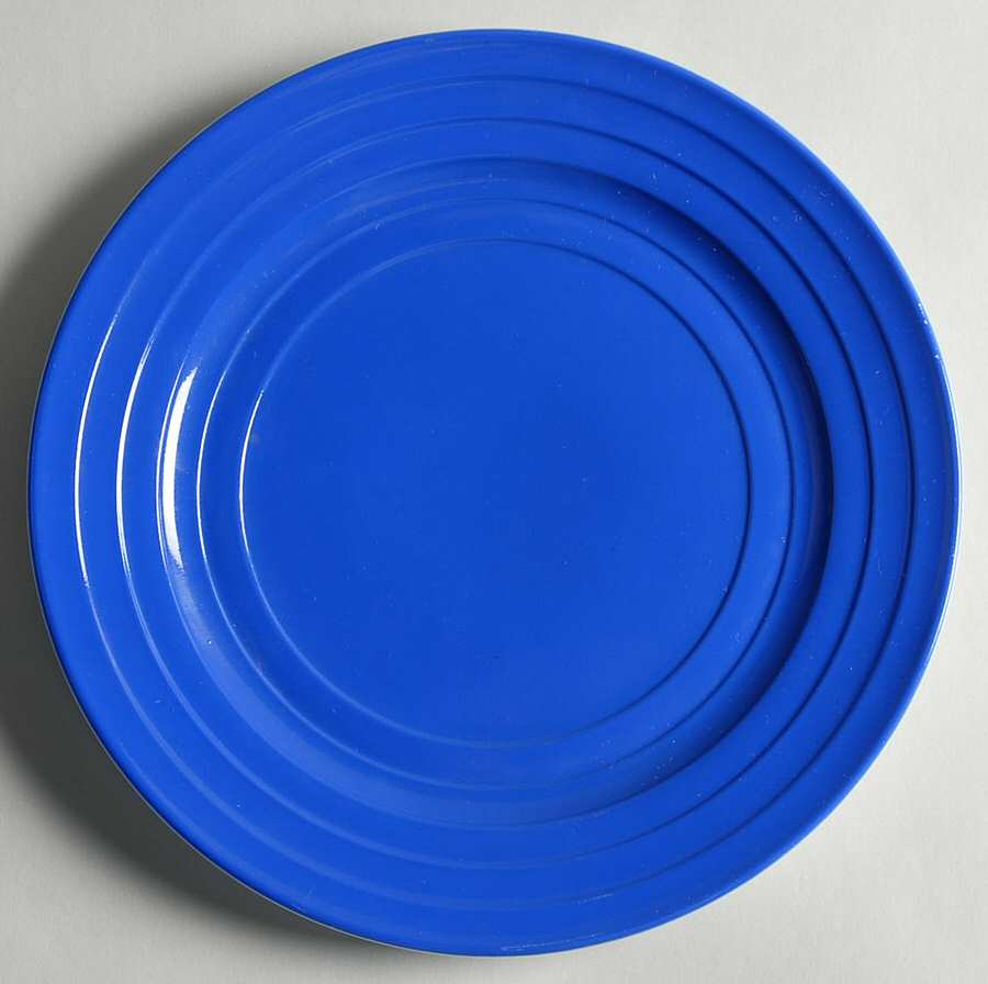 Moderntone Platonite Cobalt Dinner Plate by Hazel-Atlas-1