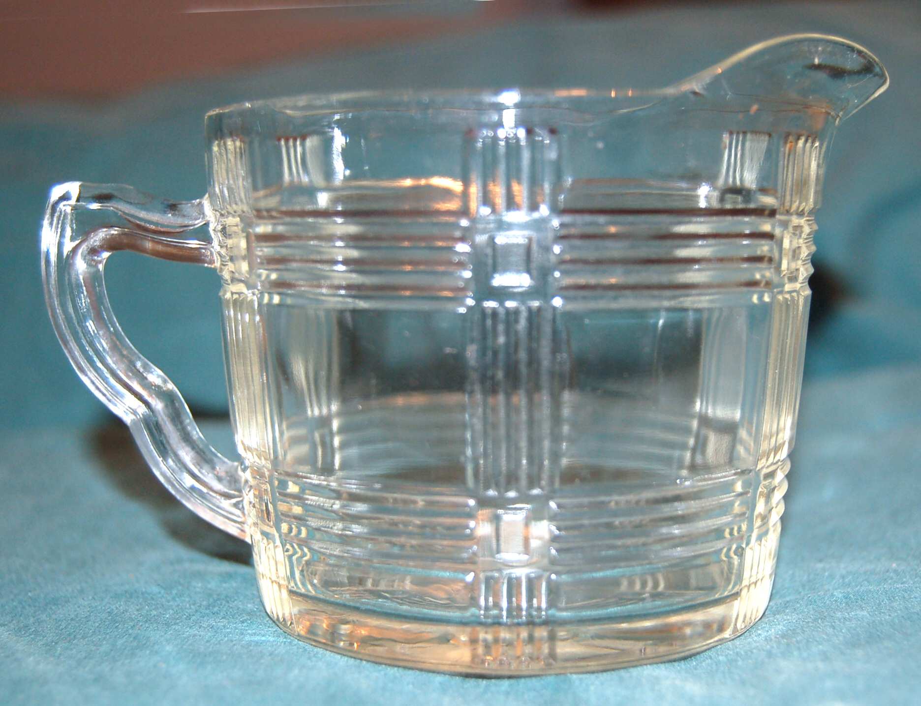 Crisscross Pink Creamer by Hazel-Atlas-1