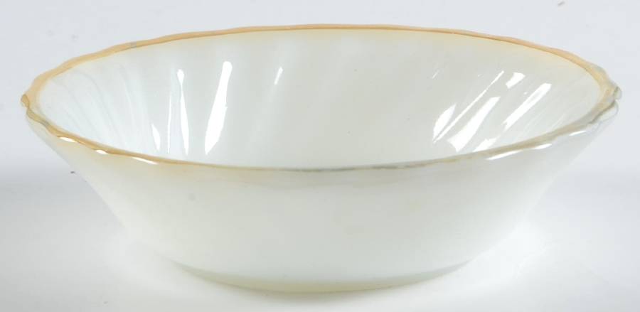 Swirl Golden Shell Lustre Small Fruit Dessert Bowl by Anchor Hocking-1