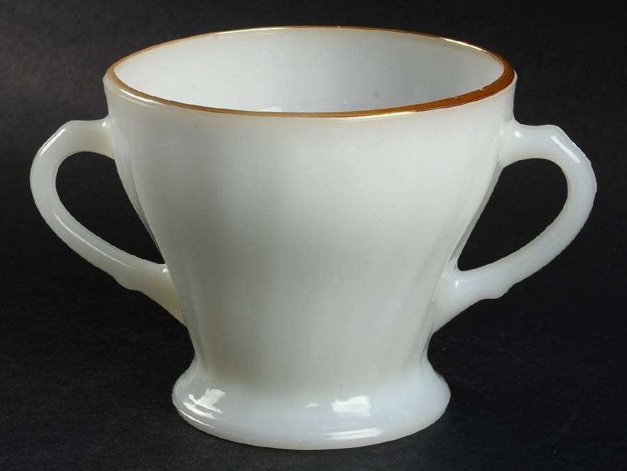 Swirl Golden Shell Lustre Open Sugar by Anchor Hocking-1