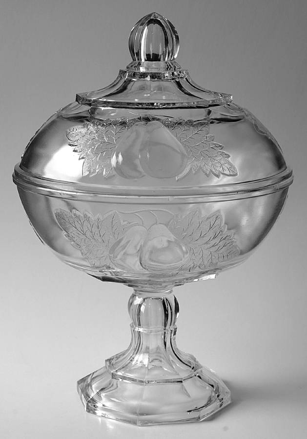 Baltimore Pear Gipsy 11" Compote & Lid by Adams & Co-1