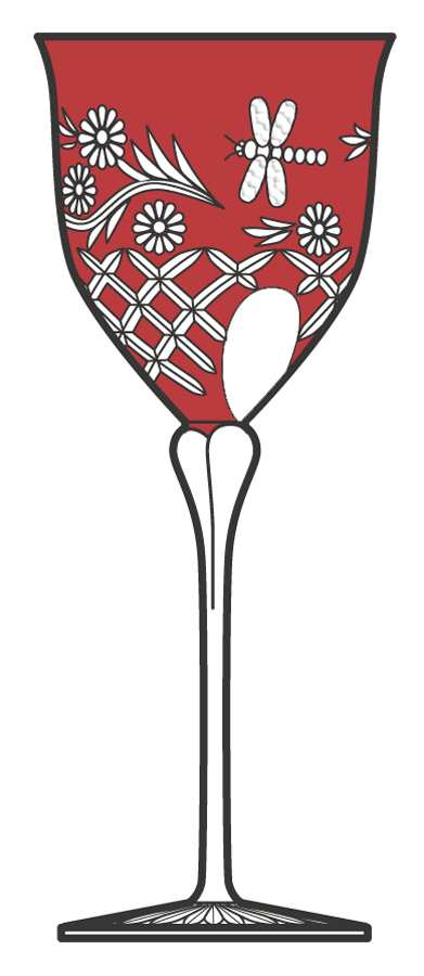 AJC1 Red Water Goblet by Ajka-1