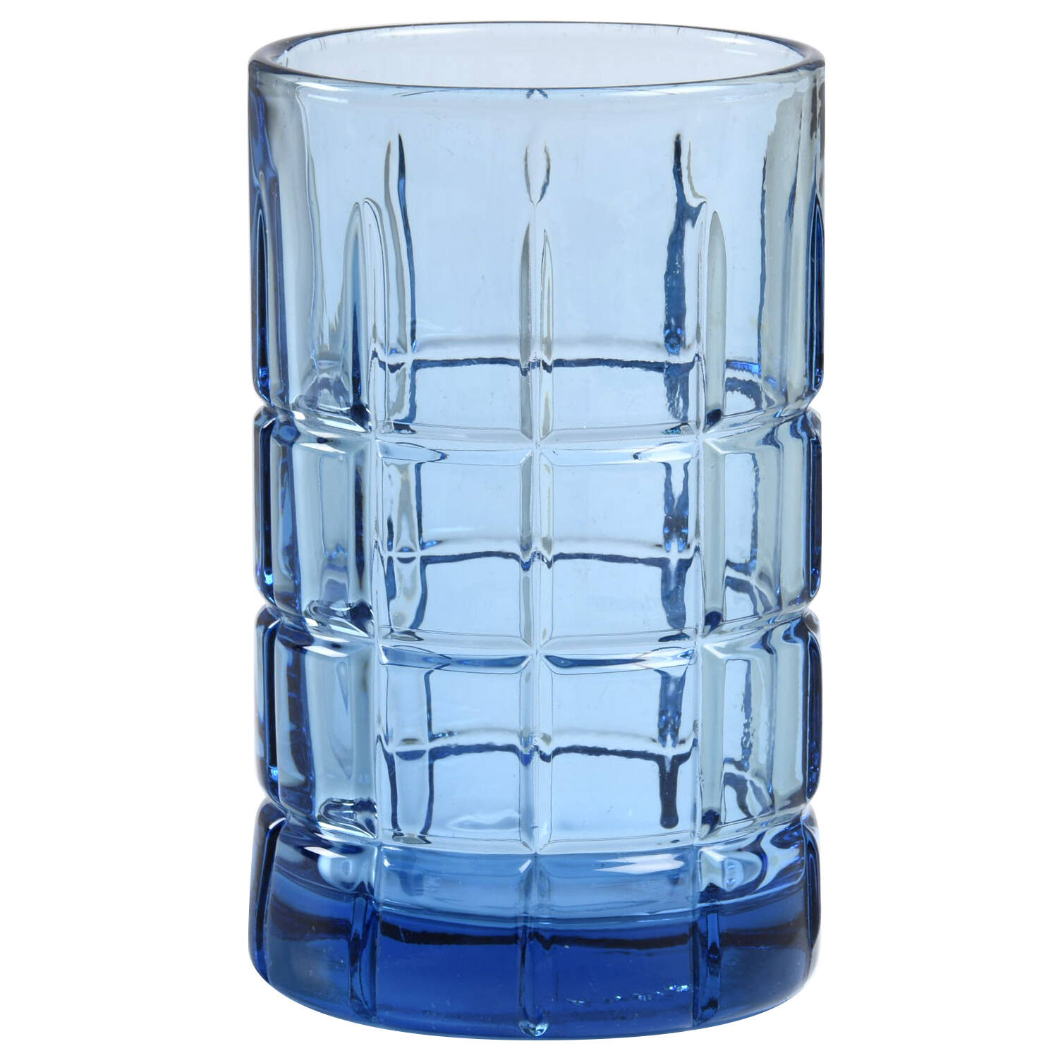 Tartan Cobalt Flat Juice Glass by Anchor Hocking-1