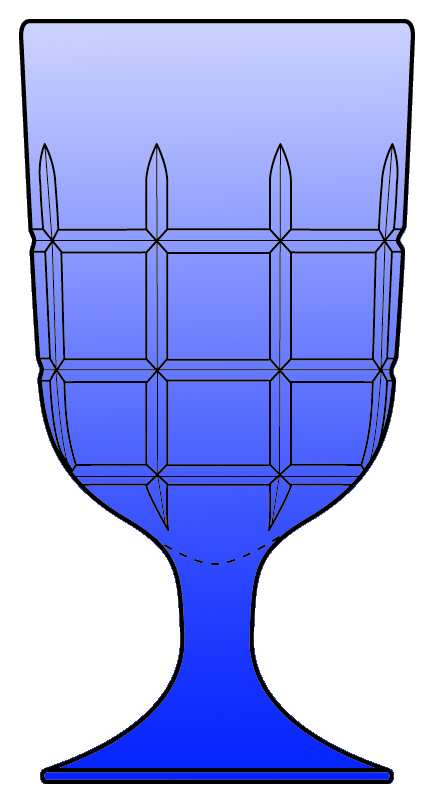 Tartan Cobalt Water Goblet by Anchor Hocking-1