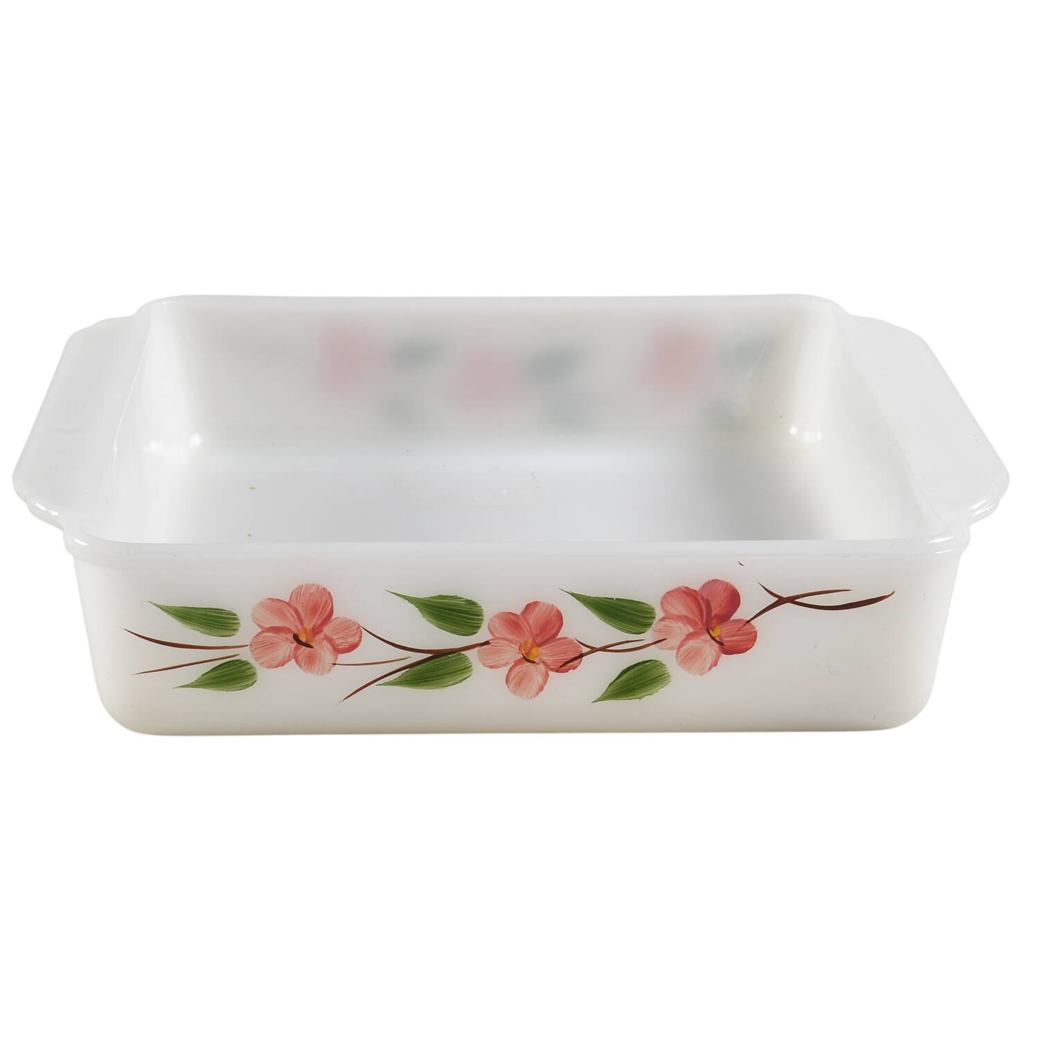 Peach Blossom 8" Square Baker by Anchor Hocking-1
