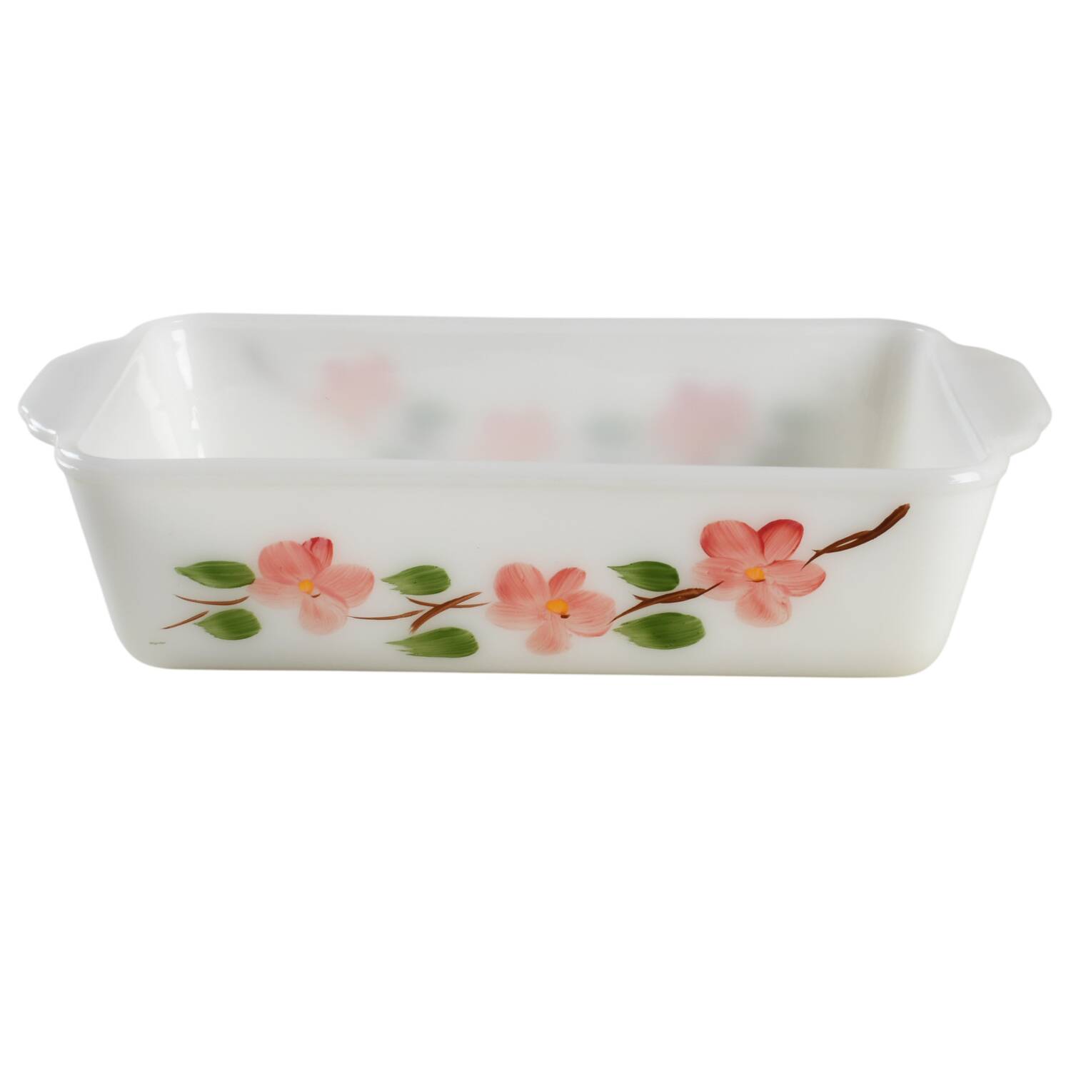 Peach Blossom Loaf Pan by Anchor Hocking-1