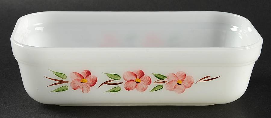 Peach Blossom Large Refrigerator Jar No Lid by Anchor Hocking-1