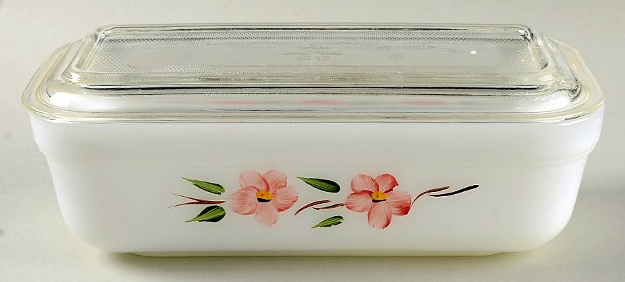 Peach Blossom Large Refrigerator Jar & Lid by Anchor Hocking-1