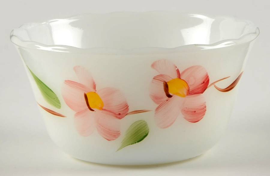 Peach Blossom Custard Cup by Anchor Hocking-1