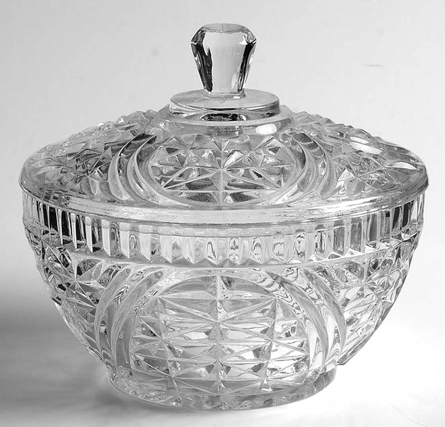 Stars & Bars Candy Box & Lid by Anchor Hocking-1