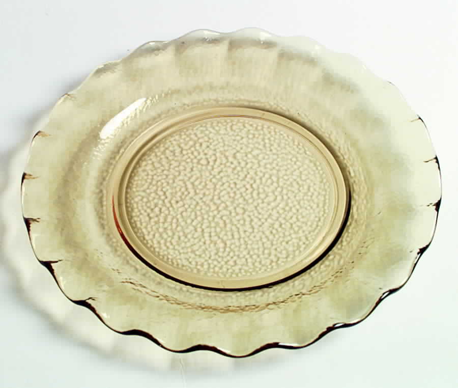 Pebbletone Gold Luncheon Plate by Hazel-Atlas-1