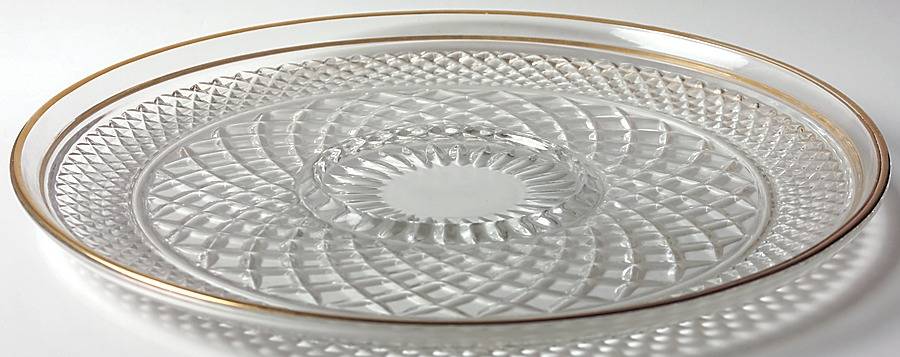 Wexford Gold Tray for Chip & Dip Set by Anchor Hocking-1