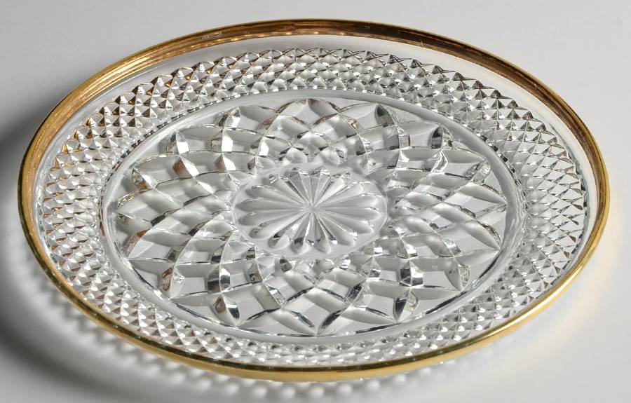 Wexford Gold Luncheon Plate by Anchor Hocking-1